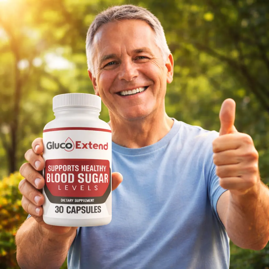 Gluco Extend capsules with bottle - natural blood sugar formula
